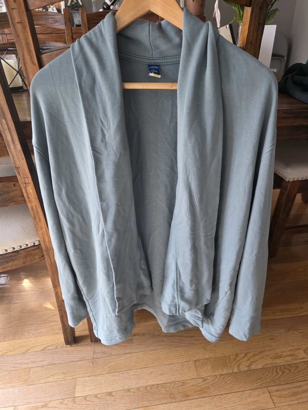 Cozy Open Front Cardigan Jacket in Dusty sage